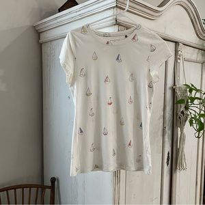 Anthropologie Pilcro and the Letterpress sailboat print t-shirt